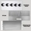 Tieasy 36 Inch 450CFM Wall Mount Ducted / Ductless Convertible Push Button Permanent Filters Led Lights Range Hood ZMG-0190B 4