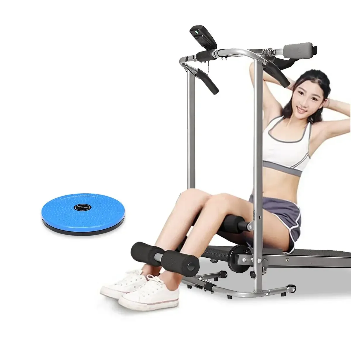 Folding Treadmill Motorized with Wide Running Belt & Resistance Bands for Home Gym Cardio Training, Steel Frame Foldable Design