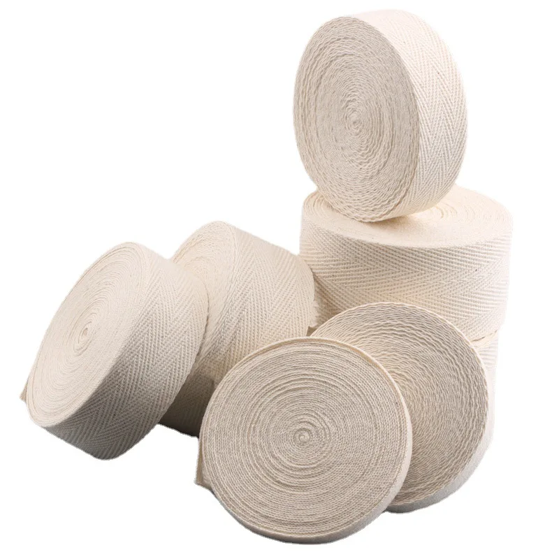 Nastri beige 10/15/20/25/30/40/50/60mm Larghezza Nastro in twill di cotone Bias per borsa Tessili per la casa Fatti a mano Mestiere Forniture per cucire - immagine 4