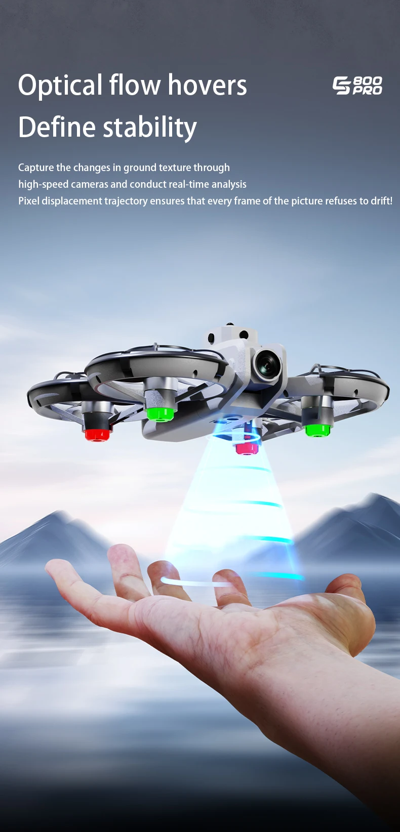 Nuevo Dron ES800 8K, cámaras HD profesionales, obstáculo de flujo óptico, protector de hélice incorporado, GPS, Motor sin escobillas, cuadricópteros aéreos