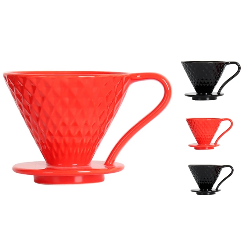 Акция! Кофейный фильтр чашка V60 капельный керамический спиральный в форме алмаза