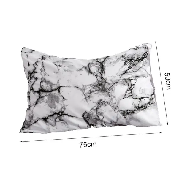 1 Set Bedspreads Skin-friendly Marble Pattern Polyester Duvet Cover with Pillowcase Bedding Comforter for Home 6
