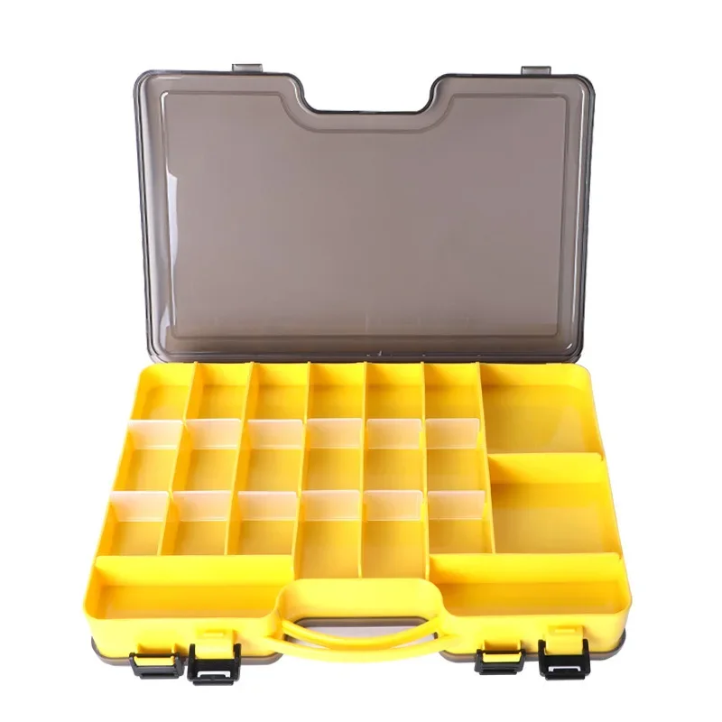 Doublex Sided Fishing Tackle Box 48 Compartments Bait Lure Hook Storage Box Fishing Accessories Plastic Storage Case New