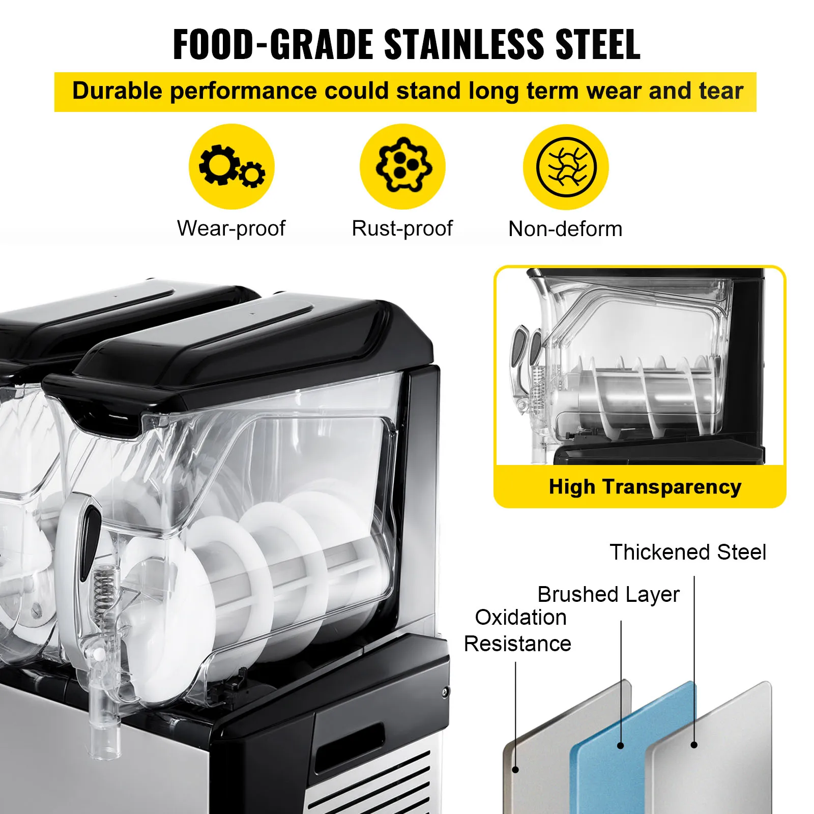 VEVOR 10L 20L 30L Slushie Machine Commercial Ice-Cool Juice Smoothie Slush Maker Frozen Drink Dispenser Vending Machine for Home 4
