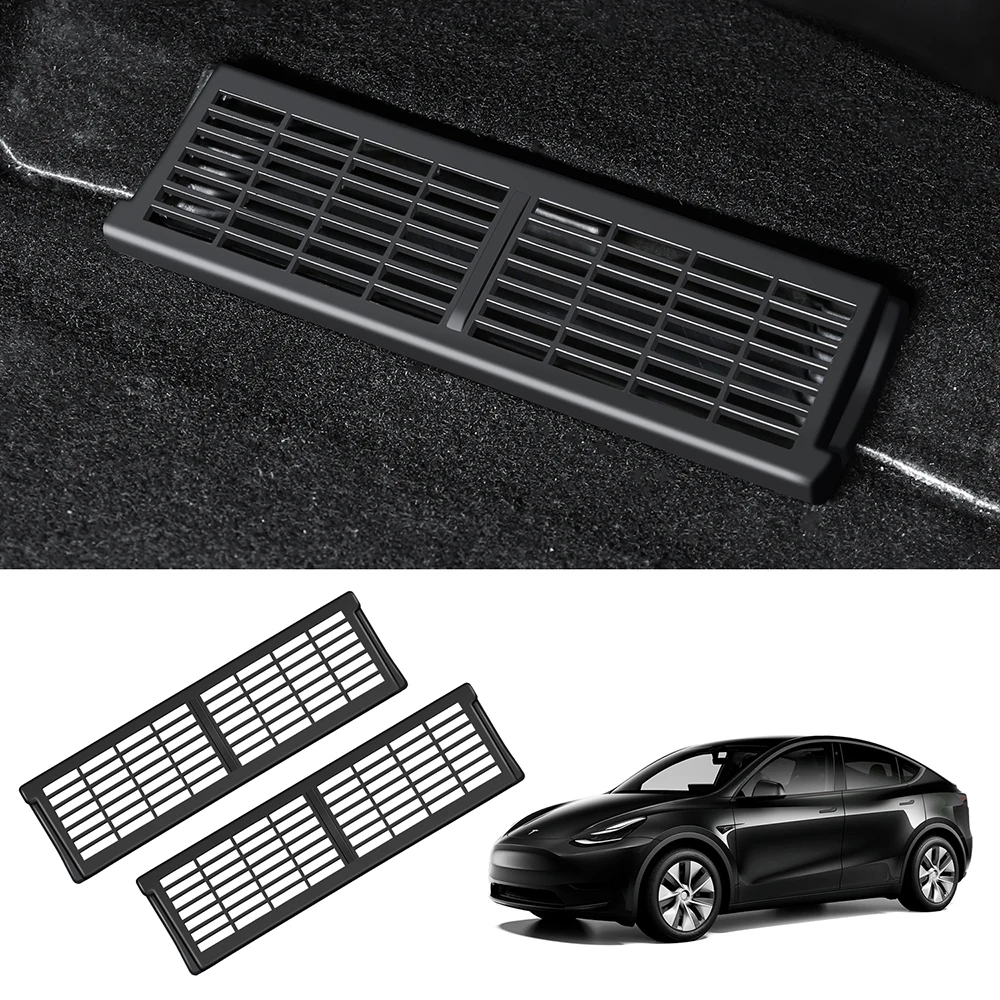 2pcs Car Rear Under Seat Air Vent Cover For Tesla Model 3 Y