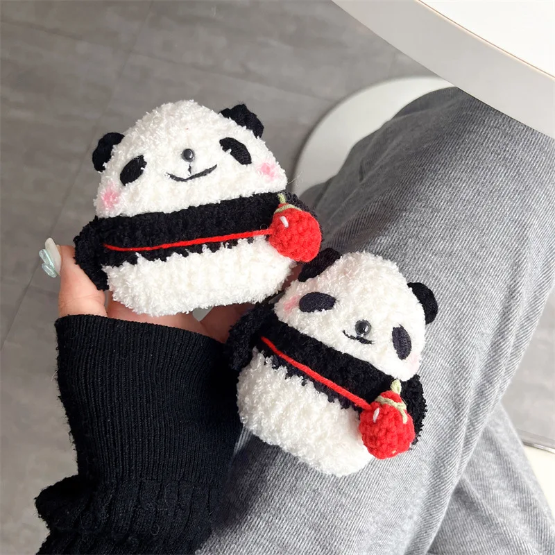 

Cute Cartoon Plush Panda Case for AirPods Pro2 Airpod Pro 1 2 3 Bluetooth Earbuds Charging Box Protective Earphone Case Cover