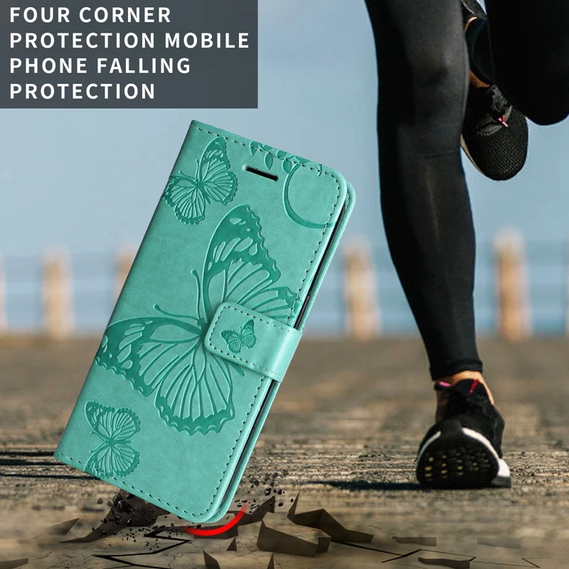 Κομψή ανάγλυφη θήκη βιβλίου πεταλούδας για Realme C31 C35 C11 C15 C17 C20 C21 C21Y Realme 9i 9 Pro 8 7 6 5 PU Leather Flip_voghion.com