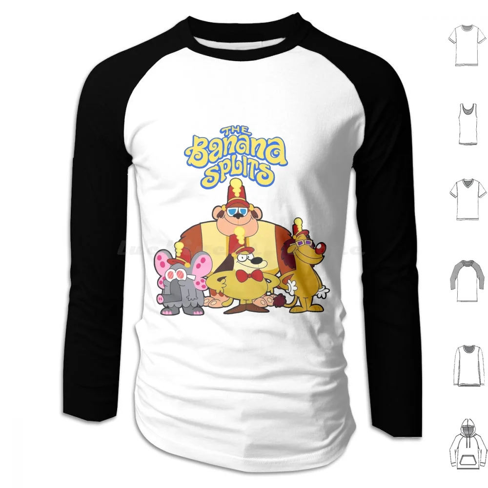 La Banana Divide La Felpa Con Cappuccio In Cotone Manica Lunga La Banana Divide Le Spaccature Della Banana Mostra Le Spaccature Della Banana Spettacol