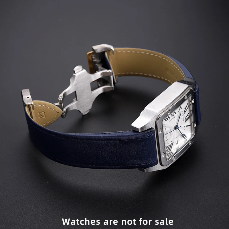 Premium Genuine Leather Watch Strap - Elegant 23mm & 20mm Leather Watchband with Dedicated Interface