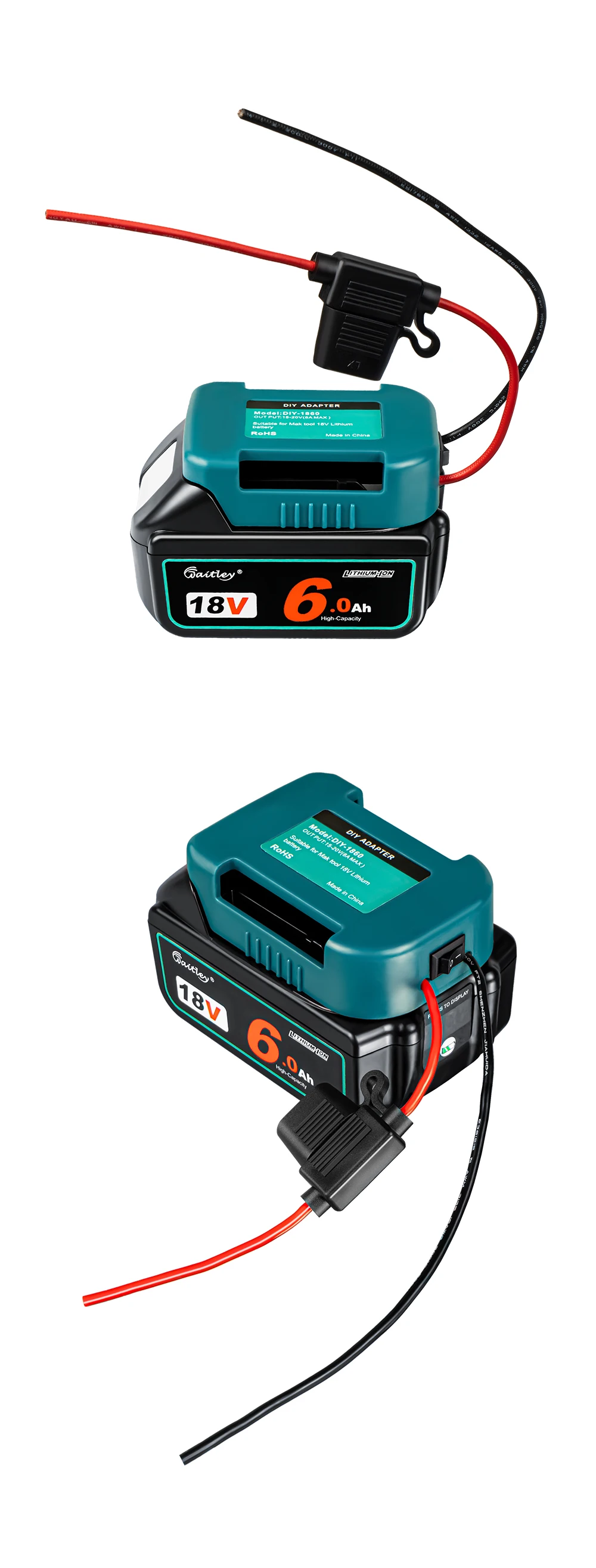 External Battery Adapter Converter for MT Makita 14V/18V Battery DIY Power Tool
