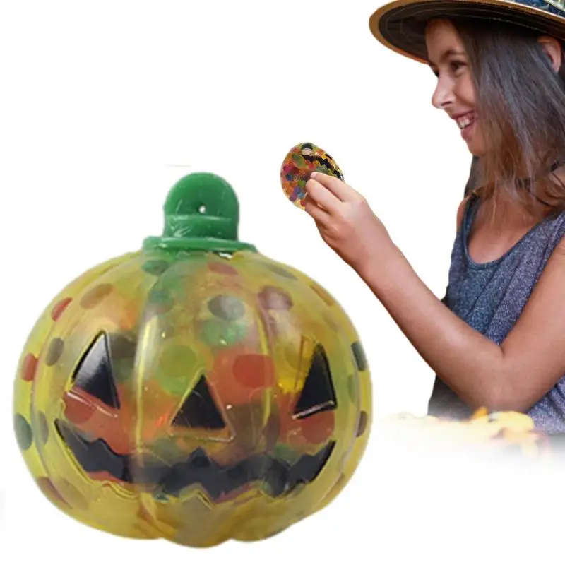 Pumpkin Stress Toy Halloween Stress Ball Toys Pumpkin Squeeze Toy Halloween Classroom Favors Terrifying Pumpkins Stress Balls To sensory toys halloween eye popping toy relief stress slow rebound pumpkin ghost head squeeze toy flexible material animal