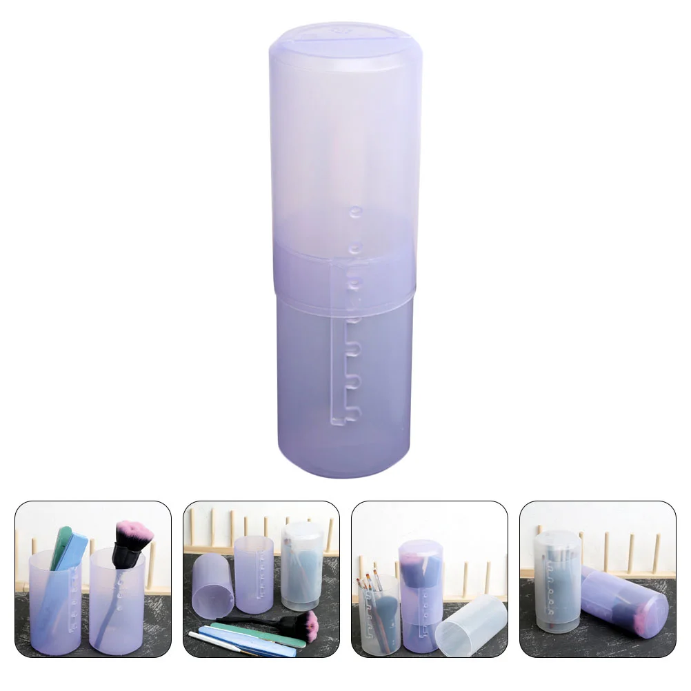 

Nail Storage Pen Holder Cosmetics Brush Pouch Plastic Container with Lid Makeup Case PVC Bucket Travel Organizer Bin Bag