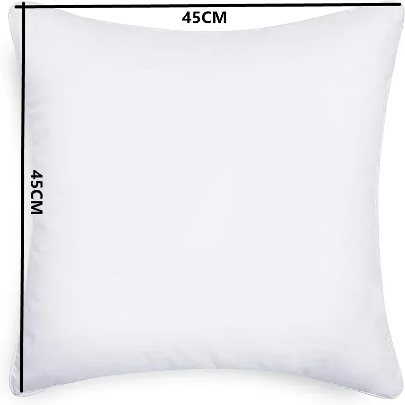 Throw Pillow Insert Premium Soft Cotton Euro Square Decorative Pillow Core Set For Bed Decor Sofa Couch 45x45cm 5