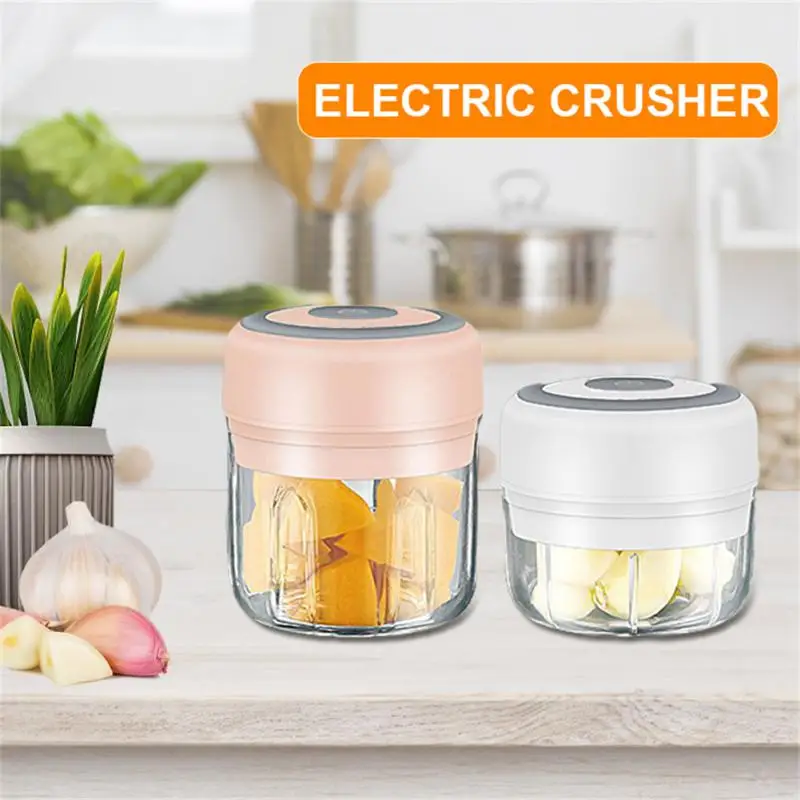 Manual Food Processor Vegetable Chopper 2.3 Cup Small Mini Hand Pull String  Onion Chopper Garlic Mincer Cutter with 3 Stainless Steel Blades - White