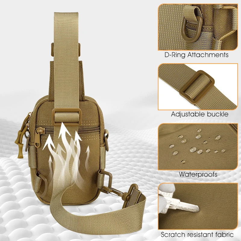 Waterproof Oxford Chest Bag for Hiking and Outdoor Activities