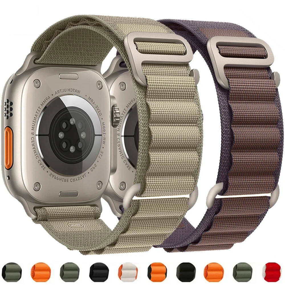 

Ремешок нейлоновый для Apple watch band 44 мм 49 мм 45 мм 40 мм 41 мм 44 мм