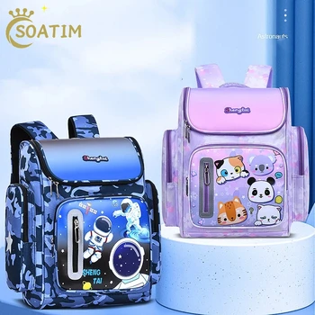 2026 Waterproof Children School bags for Boys Girls Kids Cartoon Schoolbag Orthopedic Primary School backpack mochilas infantil 1