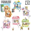 Genuine Snoopy Building Blocks Multi-faceted Life Puzzle Box Cartoon Plastic Building Blocks Trendy Scene Coffee Shop Toys Gift 2