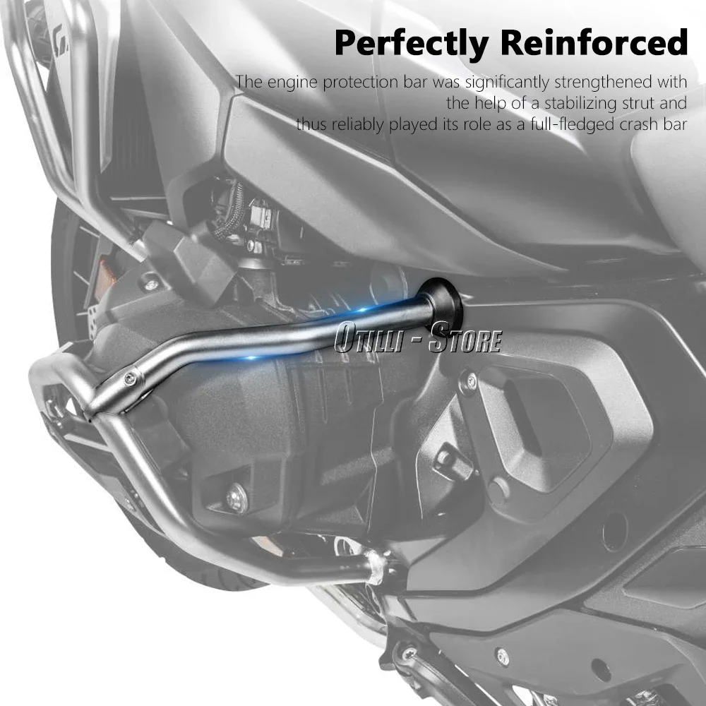 R1300GS 오토바이 엔진 크래시 바 강화 스트럿 크래시 바 BMW GS1300 R 1300 GS 2023-용 원래 실린더 가드 보호