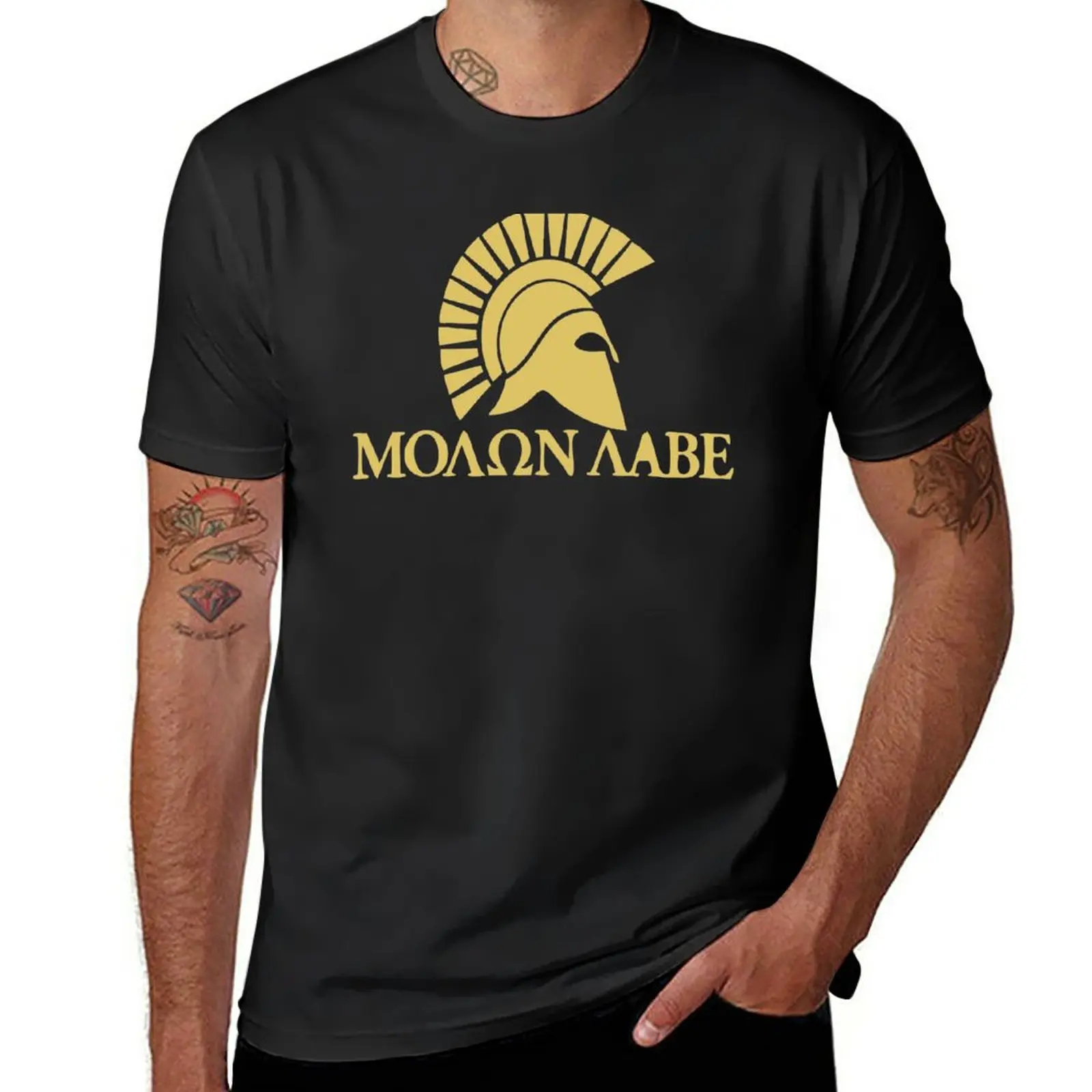 

Molon Labe T-Shirt hippie clothes graphics Short sleeve tee Blouse t shirts for men