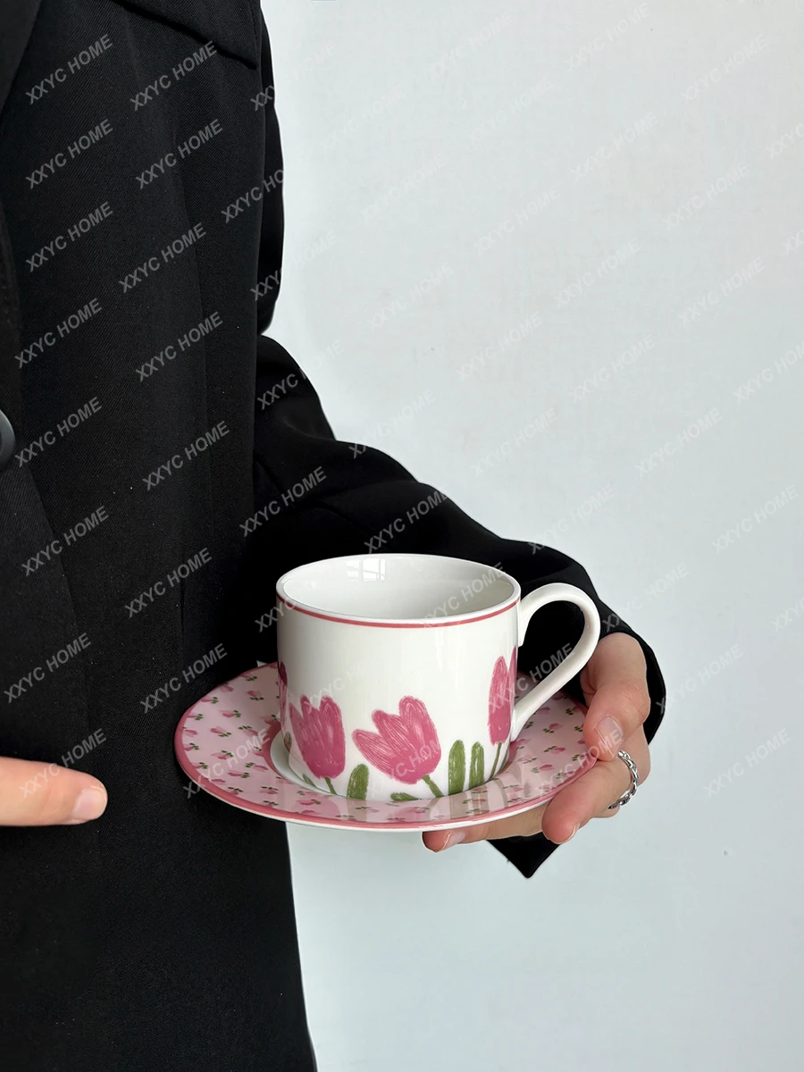 

Coffee Set Suit Good-looking Mug Girl Heart Afternoon Tea Cup Ceramic Water Cup