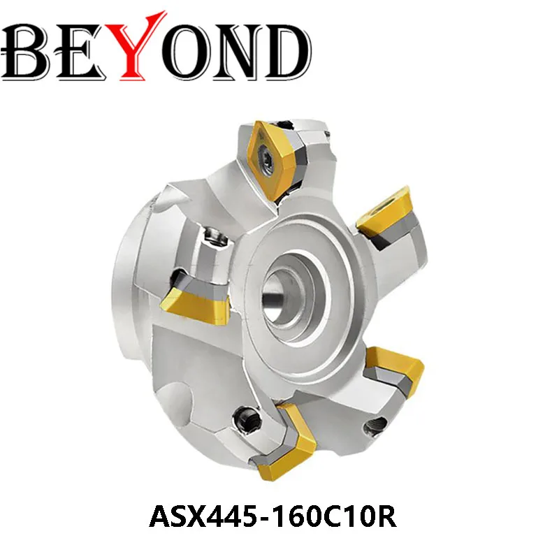 

BEYOND 45 Degrees ASX 445 ASX445 ASX445-160C10R 160 10T Face Milling Cutter Head End Mill CNC Tool Carbide Inserts SEMT SEMT13T3