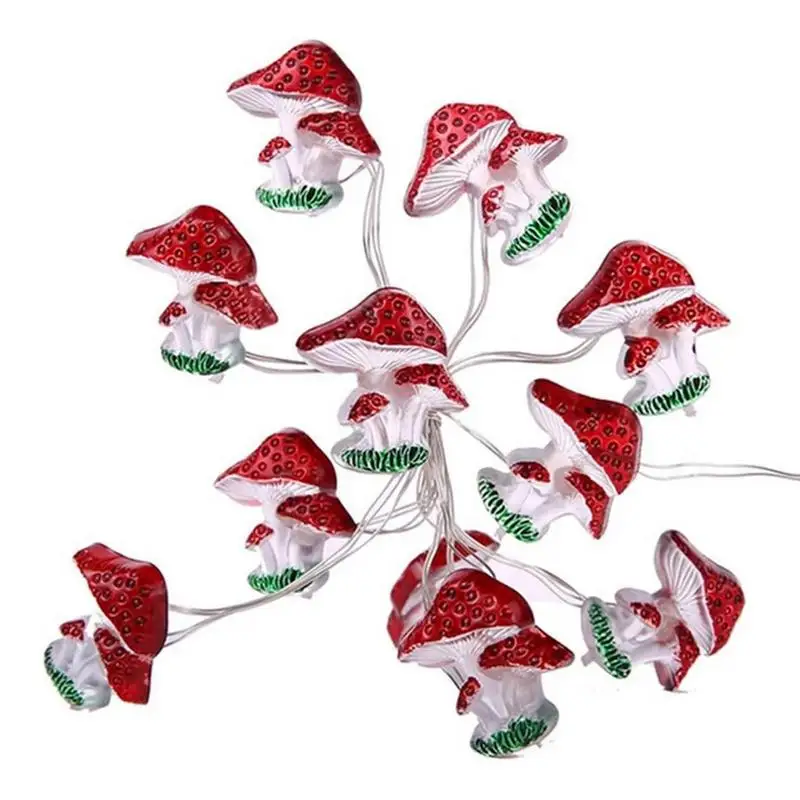 

Mushroom Fairy Lights Realistic Mushroom LED String Lights Energy Saving Home Decor Products For Courtyard Staircase Nursery
