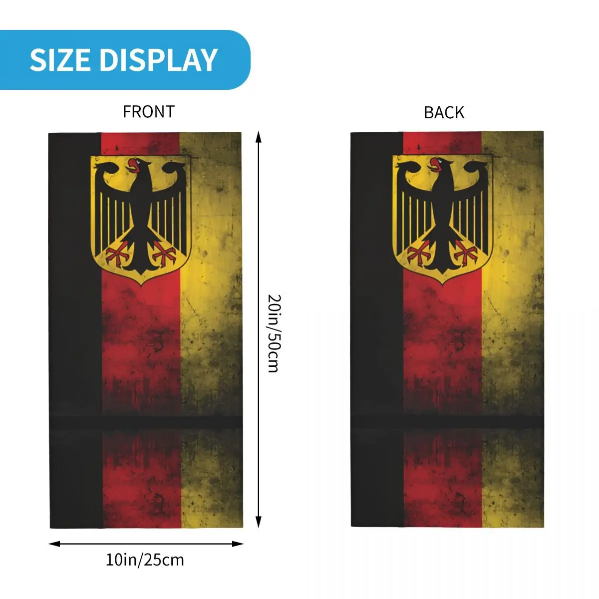Motocross Bandana Neck Cover Printed Germany Wrap Scarf Cycling Scarf Hiking Unisex Adult Breathable