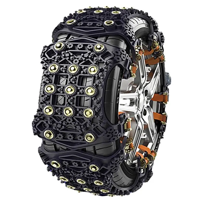 Universal Snow Tire Chains 6pcs Upgraded Anti Skid Tire Chains Portable