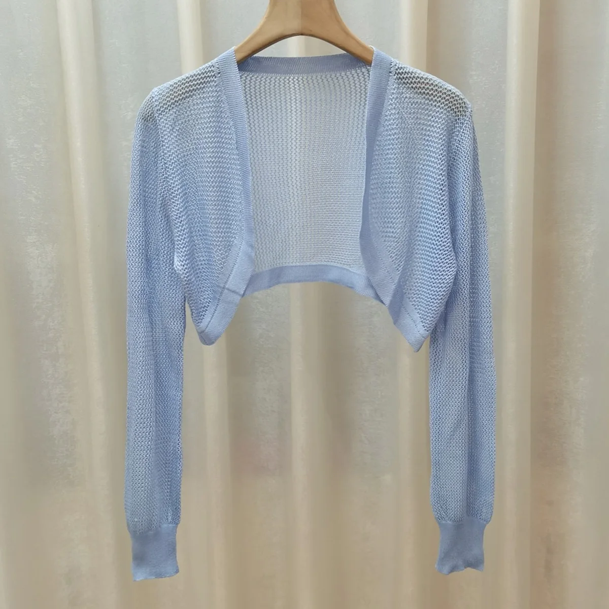 93009 blue shawl blouse
