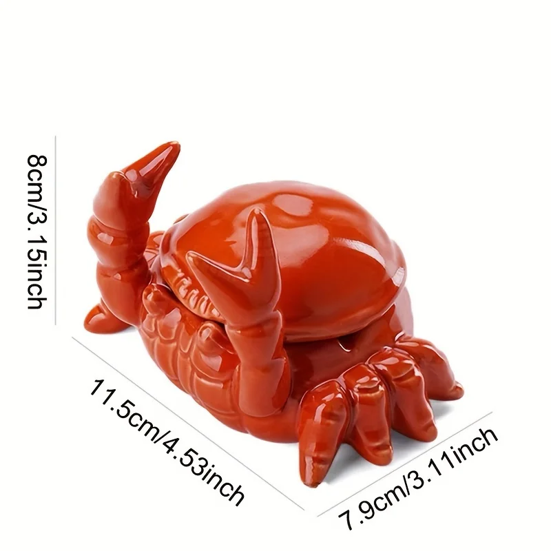 Unique Ceramic Crab Ashtray-Creative Shepherd Design Suitable for Home and Office Decoration