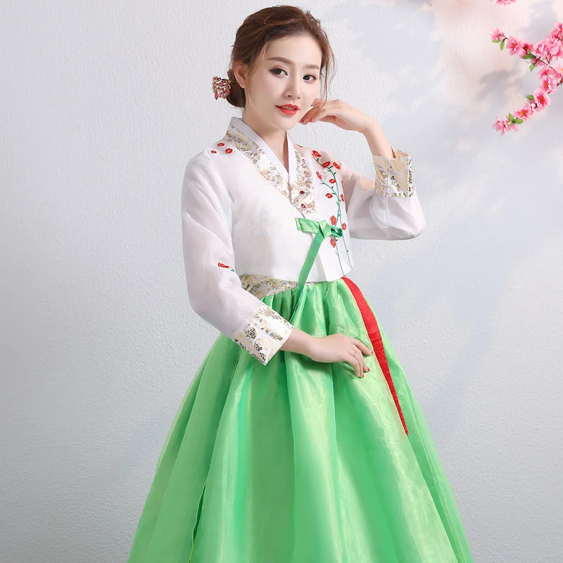 

2023 traditional korean hanbok women clothing embroidered court dress national stage dance performs asian clothes dance costumes