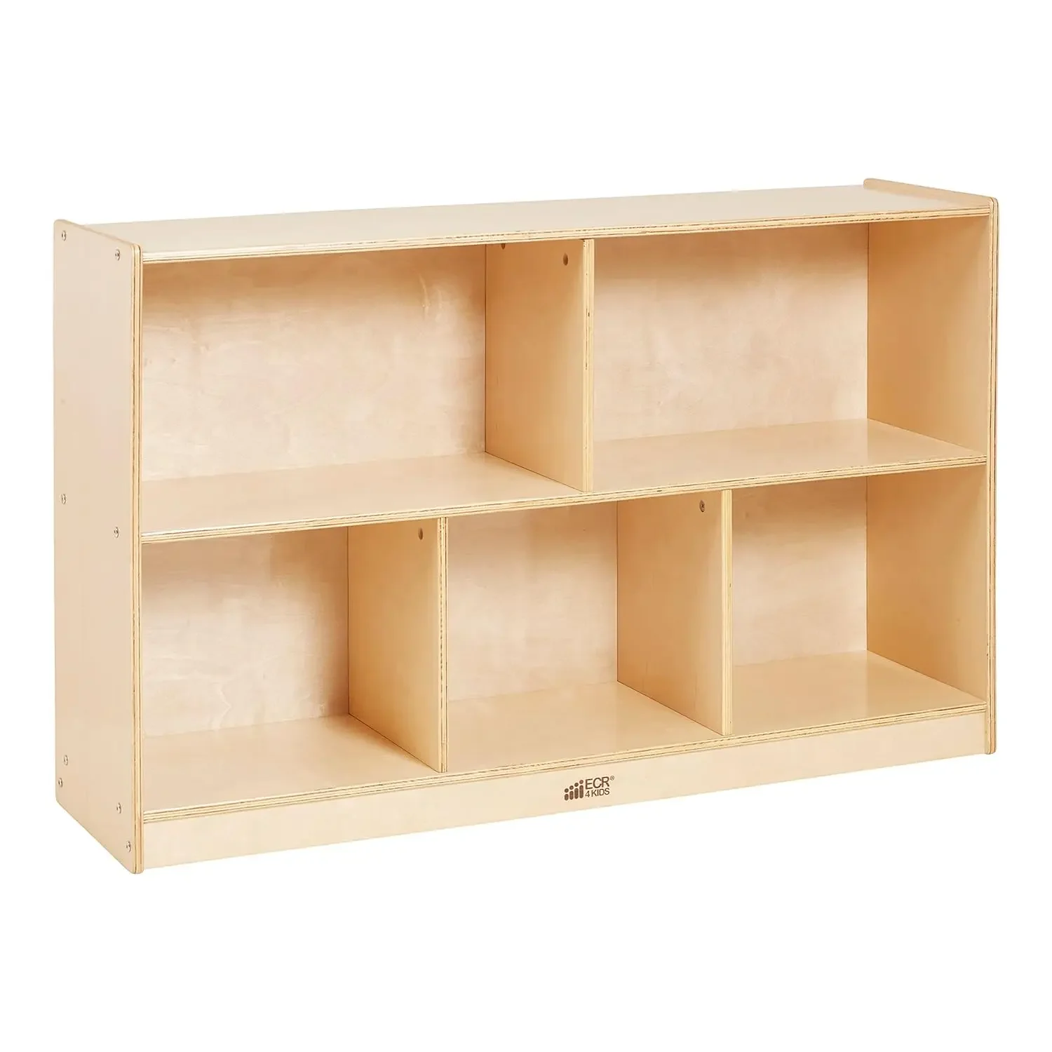 

5-Compartment Mobile Storage Cabinet, 30in, Classroom Furniture,Classic, Natural