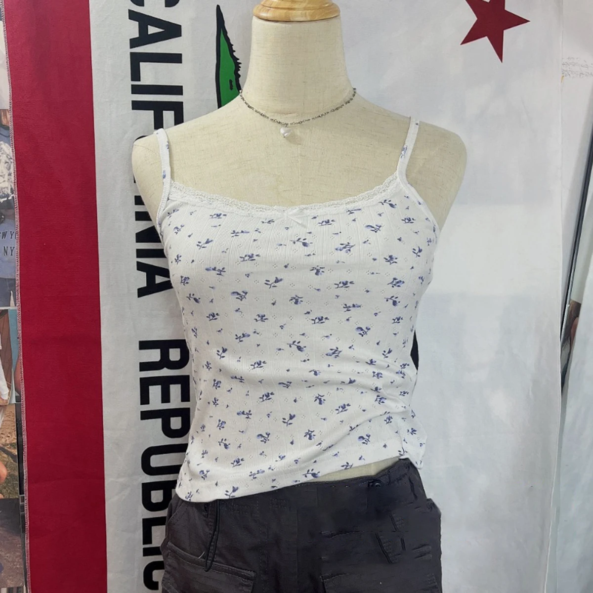 

Майка женская летняя с цветочным принтом, в стиле 1920-х Y2K