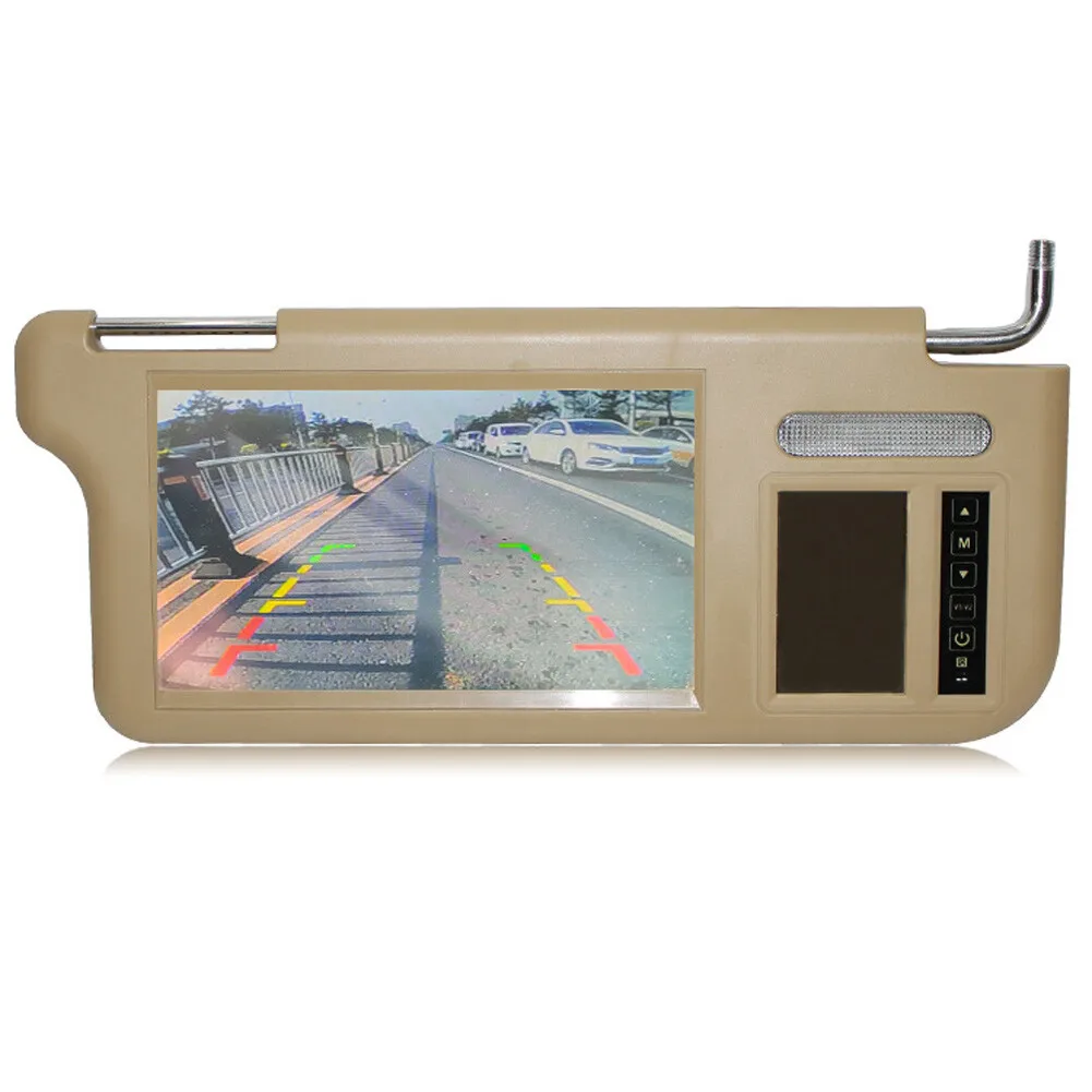 Monitor LCD da 7 Pollici per Parasole Auto con Schermo Retrovisore Compatibile con DVD/VCD/GPS/TV - immagine 6