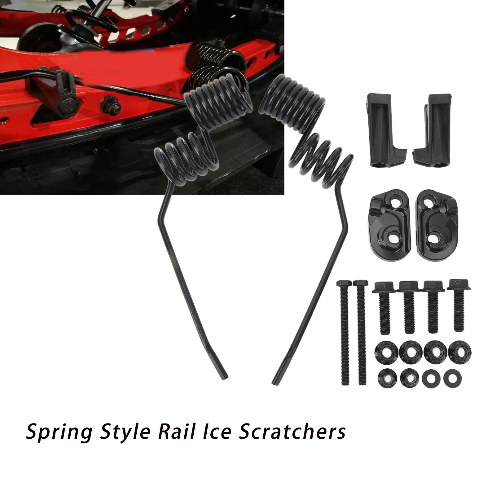 Snowmobile Ice Scratchers Spring Style Ice Scratcher 86028 860201140 Rugged Reliable Rail Mount Ice Scratchers Ski‑Doo 600 Summit Sport