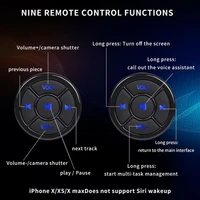 Wireless Bluetooth 5.0 Remote Controller Media Button Car Motorcycle Bike Steering Wheel Music Play for IOS Android Phone Tablet 3