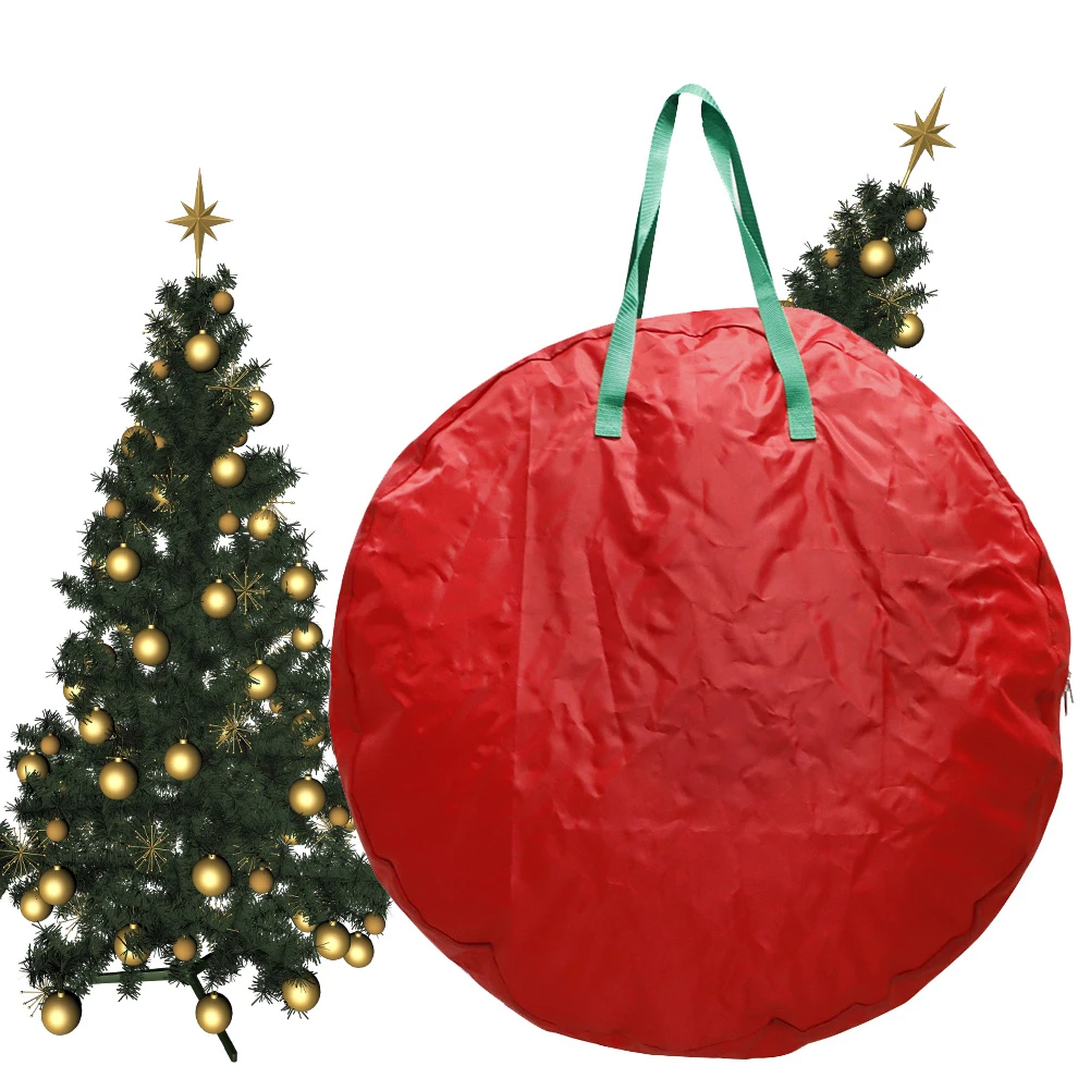 

Folding Christmas Wreath Storage Bag Oxford Cloth Large Capacity Garland Xmas Tree Dust Proof Carry Container Party Home Suppies