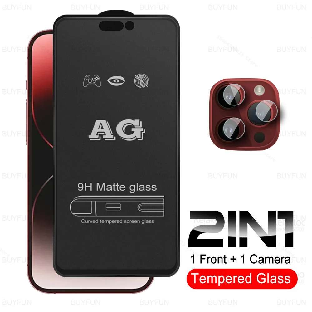 Comprar Para Apple Iphone 15 Pro Max Plus Protector de pantalla de vidrio  templado esmerilado mate para Iphone15 película protectora antihuellas  dactilares