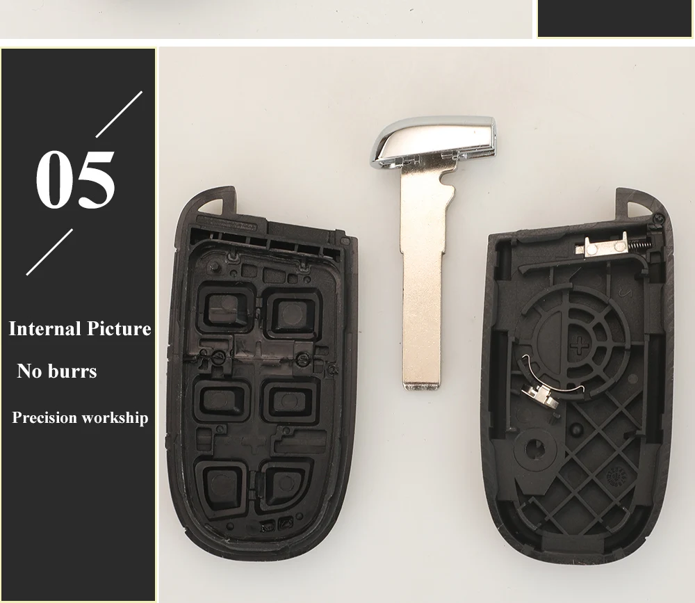 Keyforkess 10pcs SIP22 2/3/4/5 pulsanti guscio chiave Auto a distanza per Jeep Renegade Compass Auto SUV Smart Keyless Entry Fob Case - Sd72e757dc5664ff3b283ad285787f6a6U