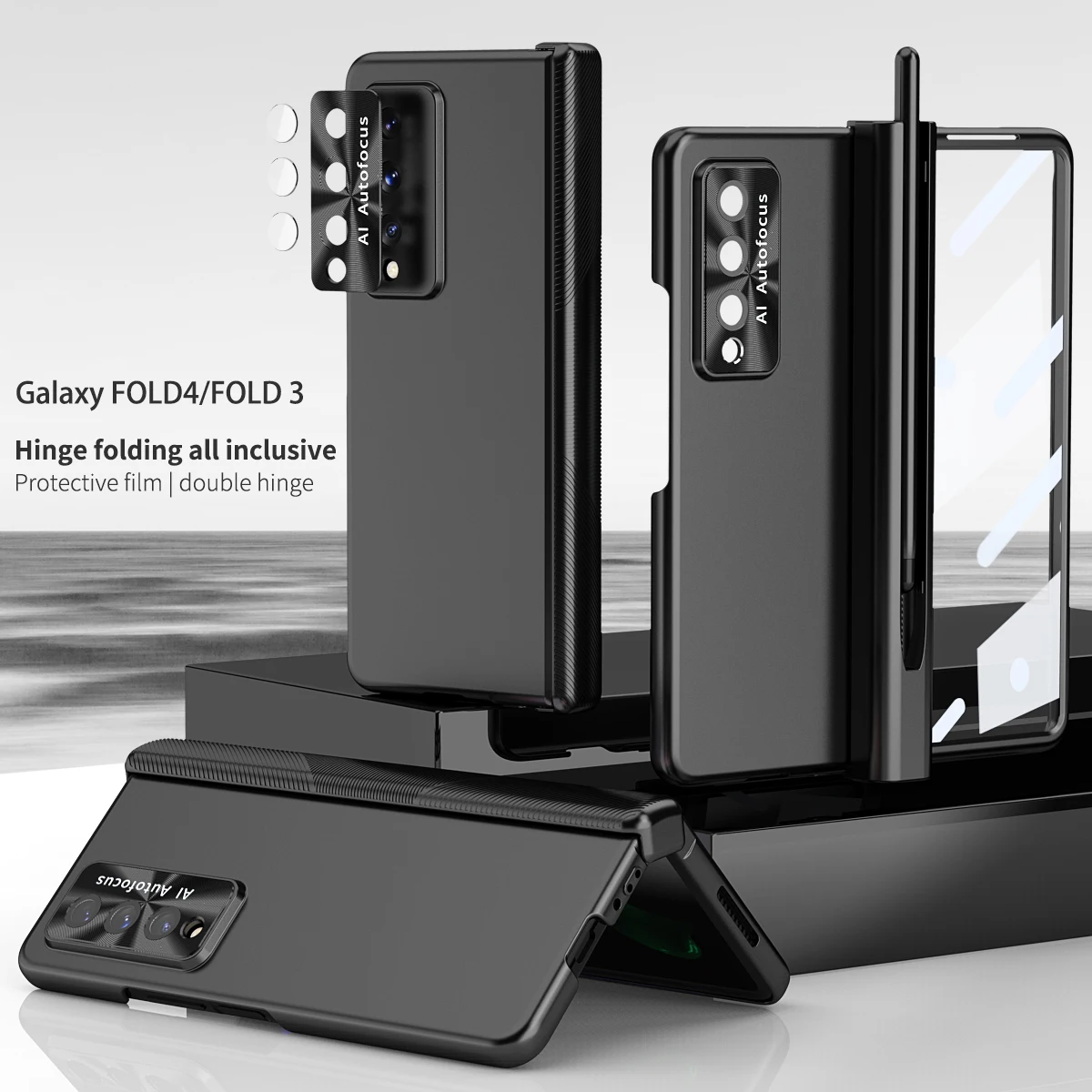 

Новинка, сверхпрочная броня для Samsung Galaxy Z Fold 3 4, магнитный S слот для ручки, стеклянная пленка, полная защита, Fold4 Fold3, чехол