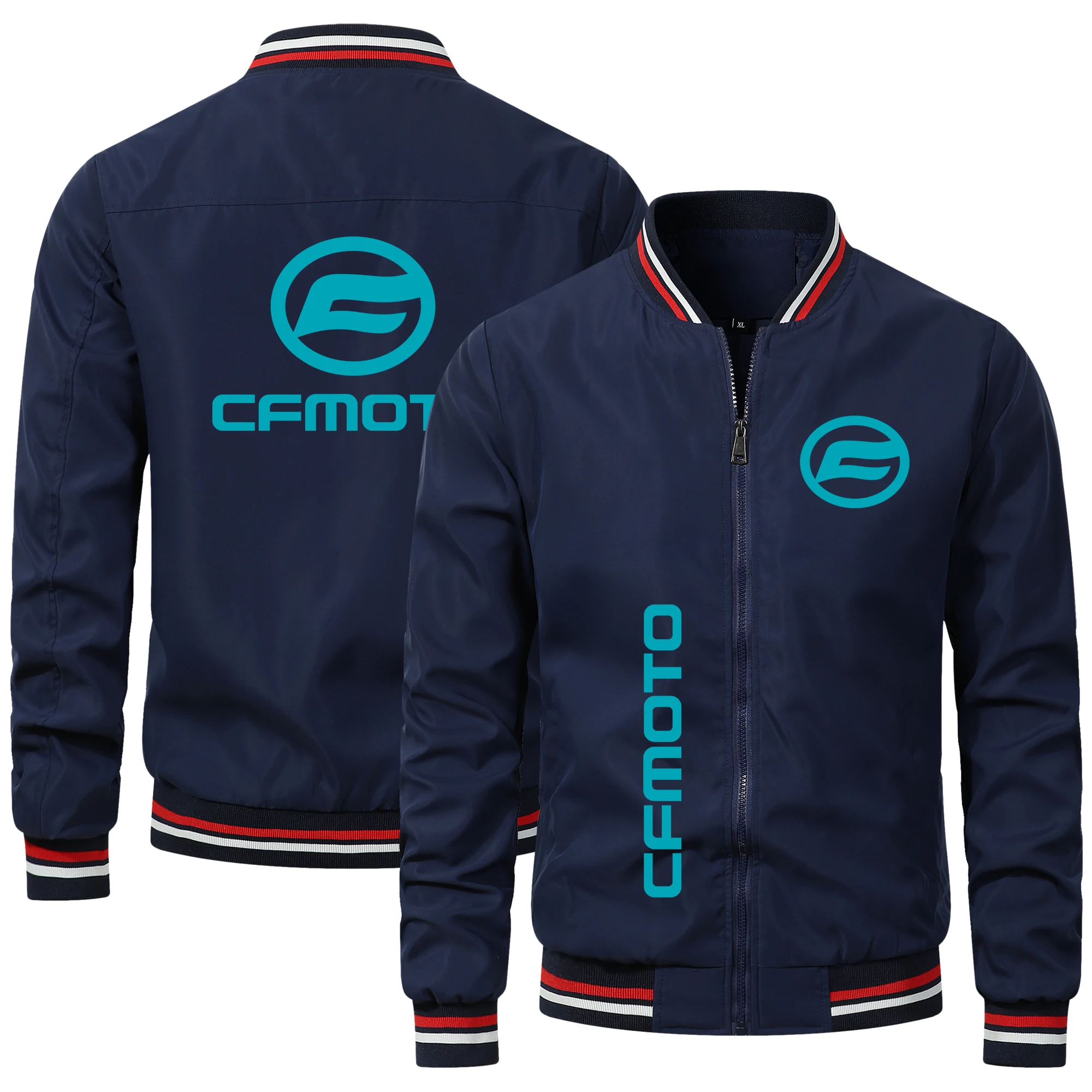 New Fashionable Men's Jacket CFMOTO Logo Motorcycle 2024 Qatar Racing Jacket Outdoor Windproof Off-road Bicycle Jacket Spring 2