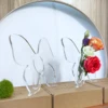 Clear Butterfly Vase Transparent Acrylic Flower Vase Shatter-Proof Desktop Flower Cuttings Holder for Home Dinning Table 6