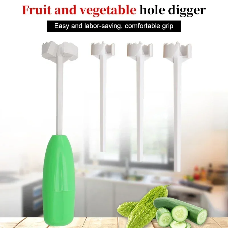 Kitchen Gadget Accessory 4pcs/set Vege Drill Digging Corer Vegetable Spiral Cutter Spiralizer
