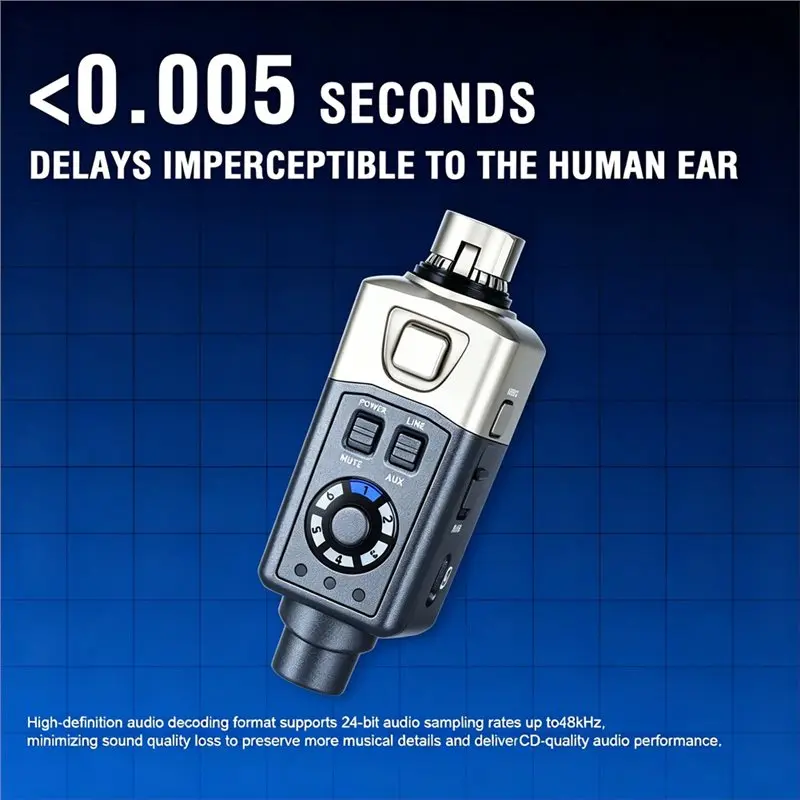 FEDI-5.8GHz 인이어 모니터 무선 시스템 30M 안정적인 전송 저지연 0.5MS IEM 무대 공연 리허설용