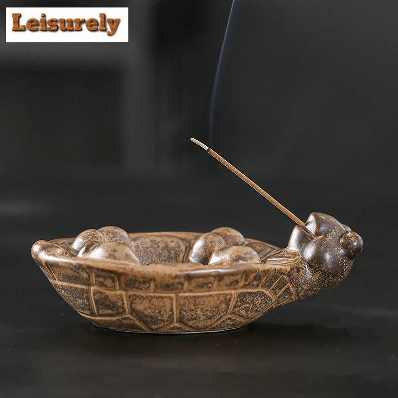 Turtle Plate Incense Holder Vintage Mist Smoking Steamers Incense Burners Aromatherapy Censer Tea Items Accessories Ornaments