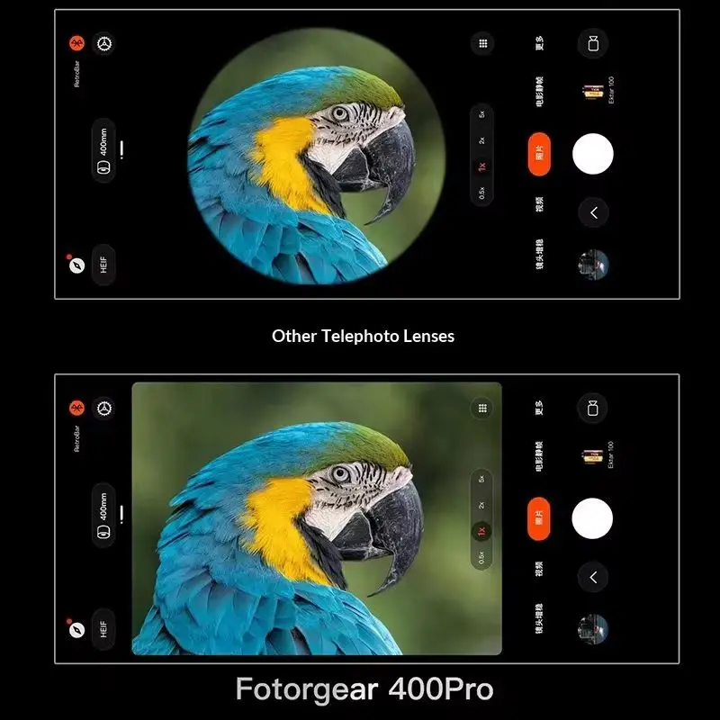 Nuovo Fotorgear 400mm Pro Obiettivo Super Teleobiettivo per Cellulare 8X Senza Vignettatura Convertitore Teleobiettivo per iPhone Xiaomi Vivo Huawei - Image 3