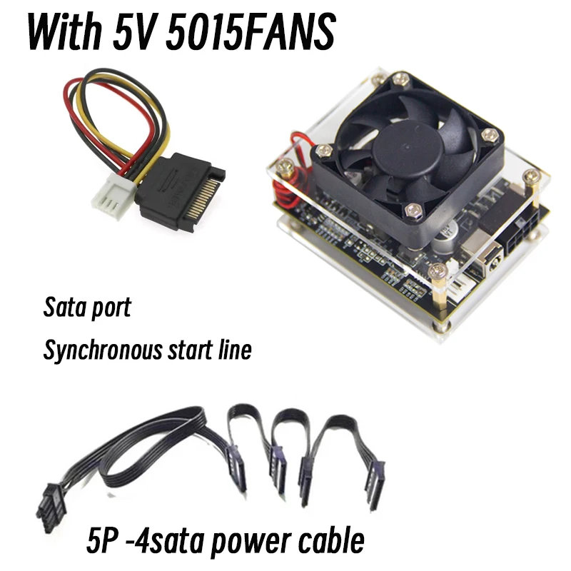 Módulo de Alimentação Externa Sata Placa de Alimentação para Nas dc 12v para Sata 200w Hdd Ssd - Imagem 6