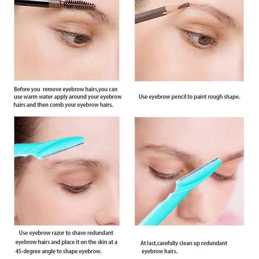 36pcs Eyebrow and Face Razors for Women and Men Eyebrow Hair Trimmer Facial Shavers with Protective Covers, Safe for Beginners