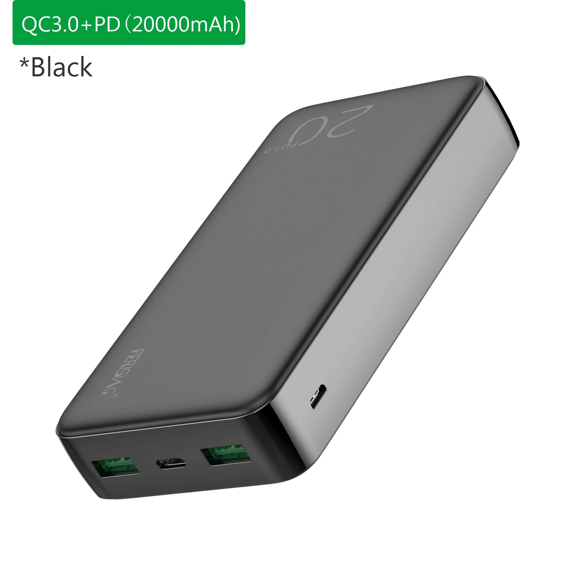 powerbanks FERISING 18W Power Bank 20000mAh Portable External Battery Fast Quick Charger QC PD 3.0 20000 mah Phone Tablet Laptop PowerBank good power bank Power Bank